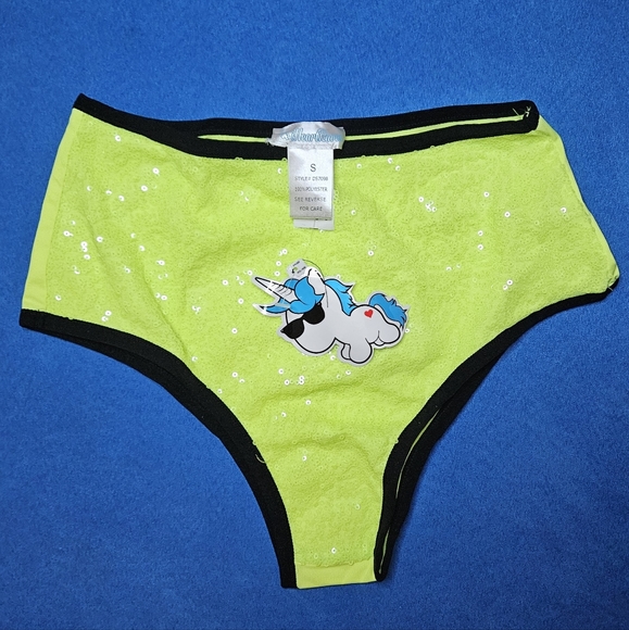 Technologic Neon Sequin High Waisted Bottoms S - Picture 3 of 5